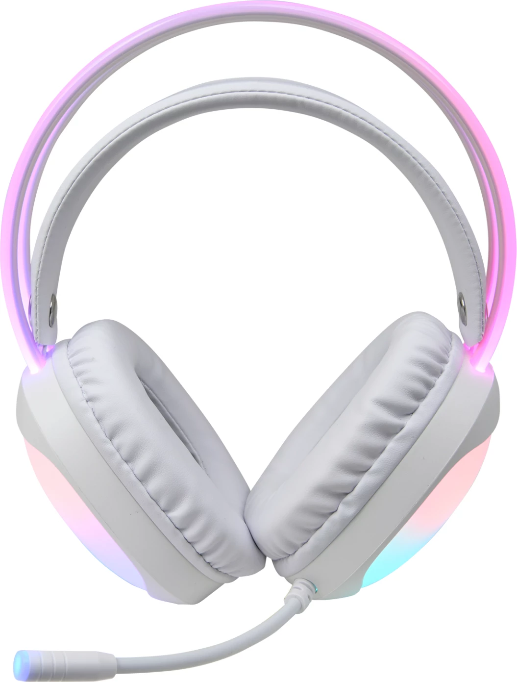 Kufje gaming Marvo HG8959 LUMI 40, me kabllo, RGB, USB + 3.5mm, driver 50mm, të bardha