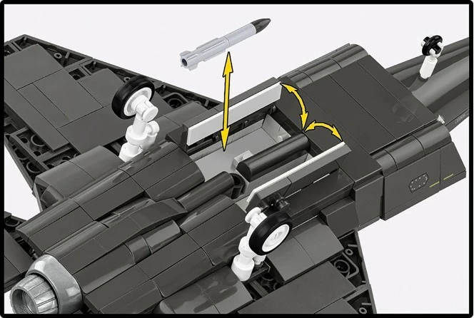 Set ndërtimi Cobi F-35A Lightning II HUSARZ, 605 pjesë, gri