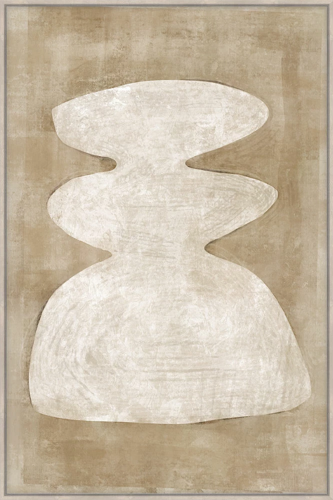 Pikturë dekorative me kornizë, kanavacë, kafe-bezhë, dru natyral, 80x120x4cm