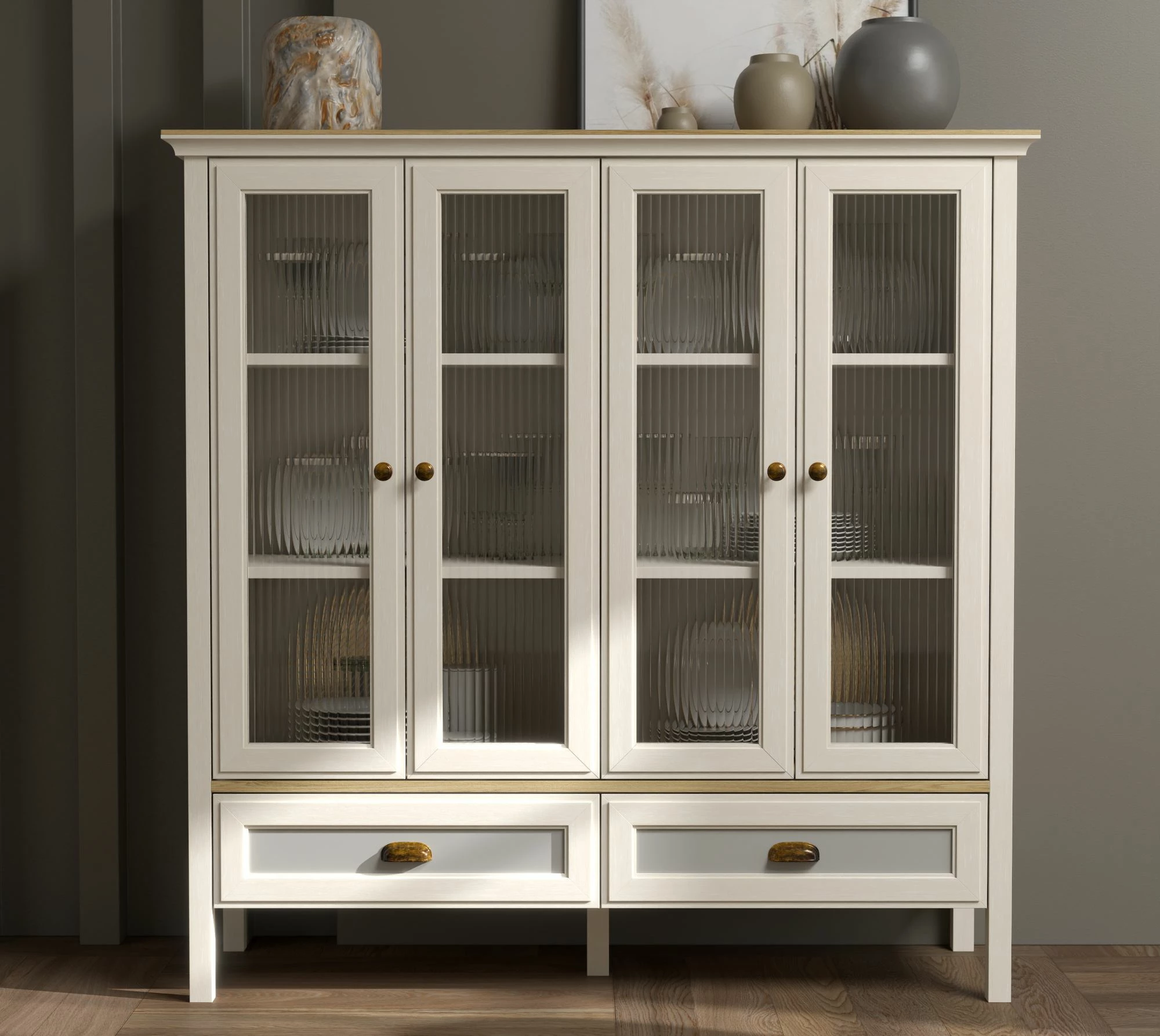 Dollap multifunksional Skye Decor, FRN-21029, krem, lis, gri