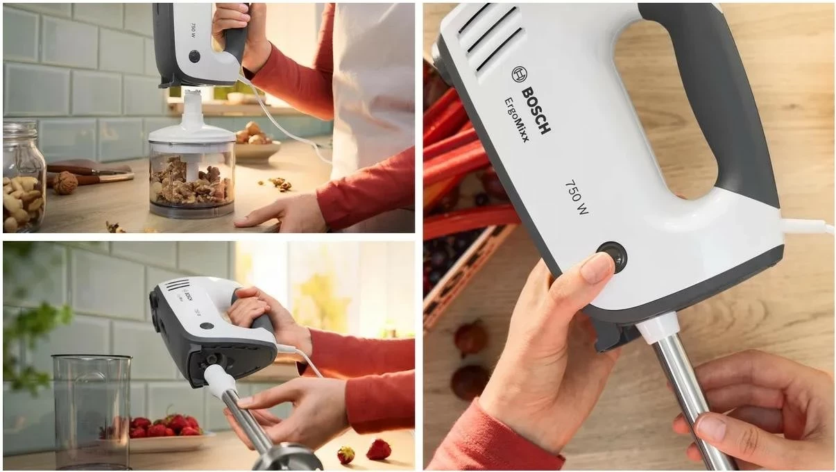 Mikser Bosch MFQ37490, 750W, 5 shpejtësi, bardhë