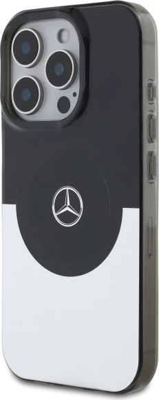 Mbështjellës Mercedes Double Layer BiColor MagSafe për iPhone 16 Pro Max, argjendtë