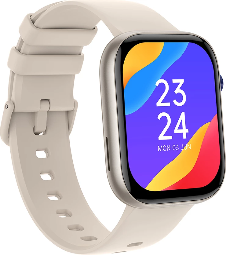 Smartwatch Moye Kronos 3 Pro, ekran 2.01\" TFT, Bluetooth 5.3, IP68, bateri 300 mAh, argjendtë, set me 3 rripa