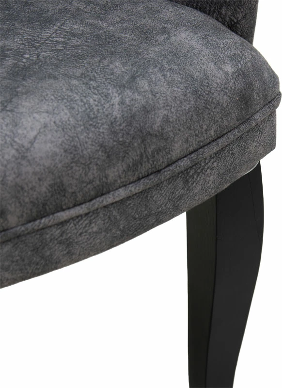 Karrige Samara kadife antracit-këmbë zeza 54x71x79cm