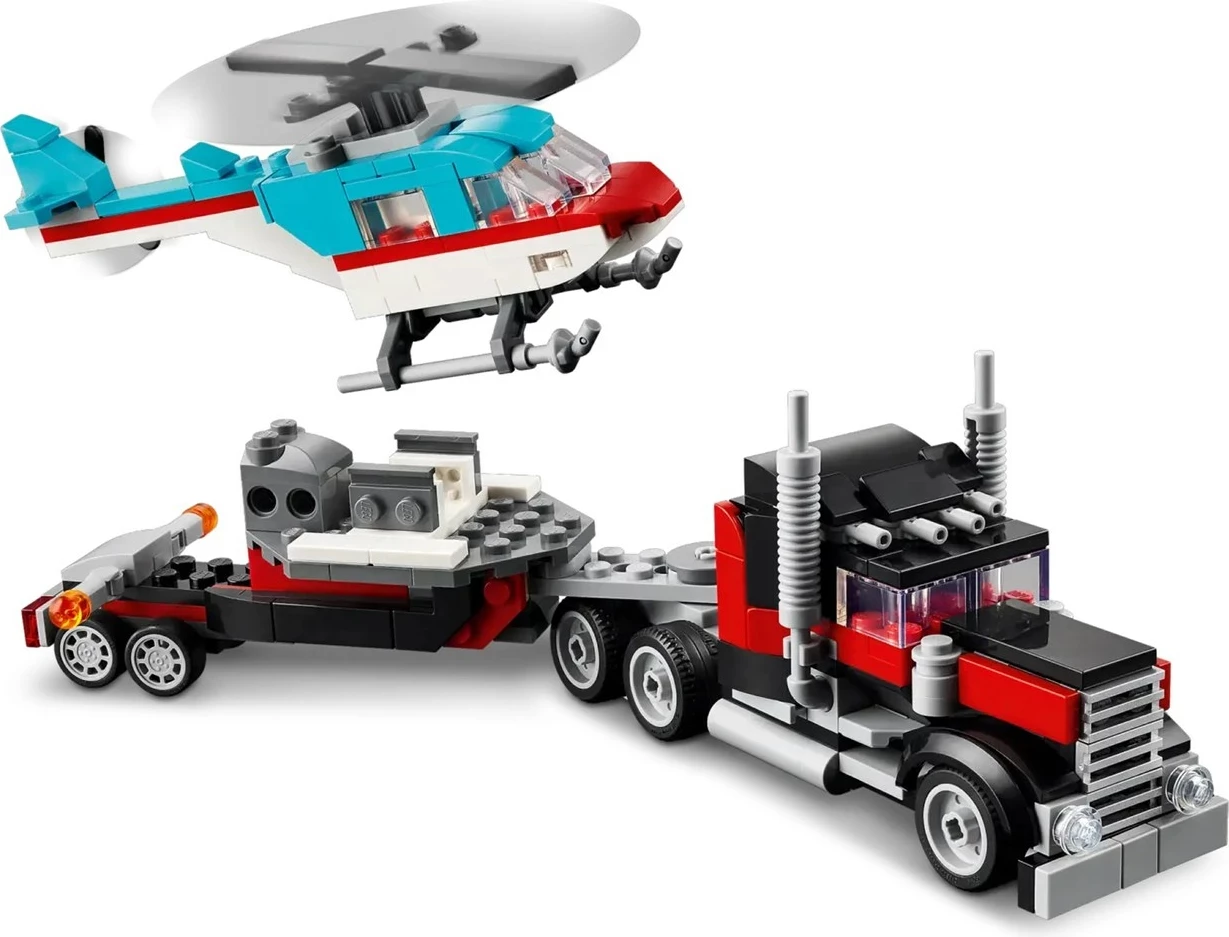 Lego Creator 3-in-1 31146 Kamion me helikopter, 270 pjesë