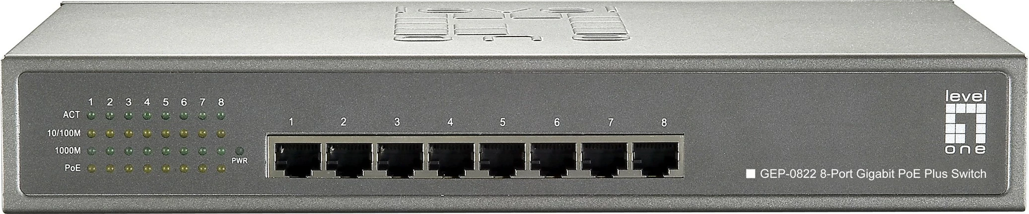 Switch LevelOne 8-Port Gigabit PoE, 240W, Rackmount
