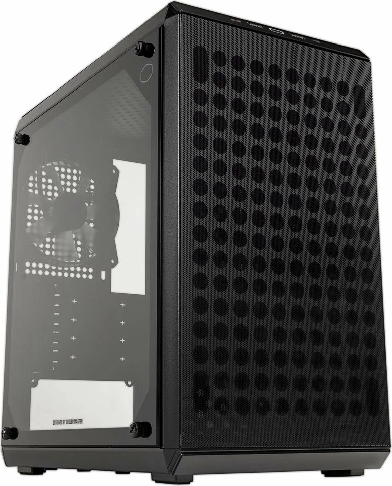 Kasë Cooler Master Q300L V2 Q300LV2-KGNN-S00 Micro Tower, Micro-ATX/Mini-ITX, USB-C, xham i kalitur, e zezë