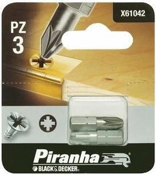 Bit kaçavidë Black&Decker Piranha X61042 PZ3 25 mm, 2 copë