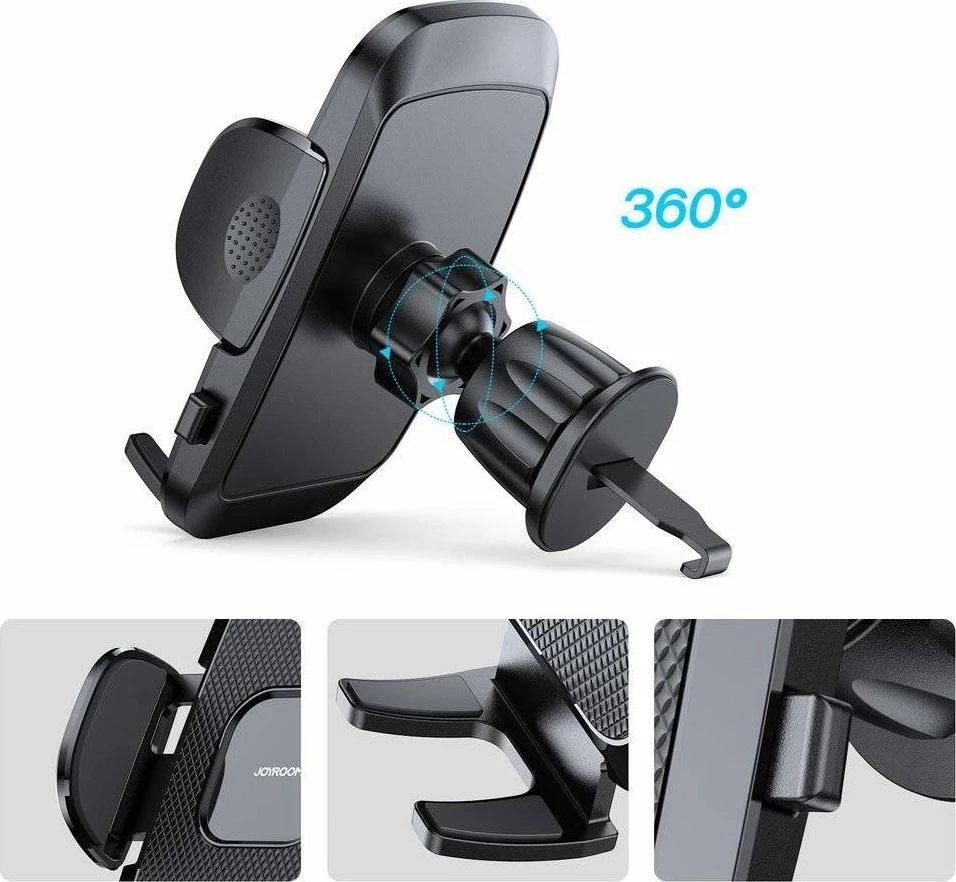 Mbajtës telefoni për veturë Joyroom JR-ZS259, kllamp 4.7-6.9\", rrotullim 360°, i zi, 1 copë