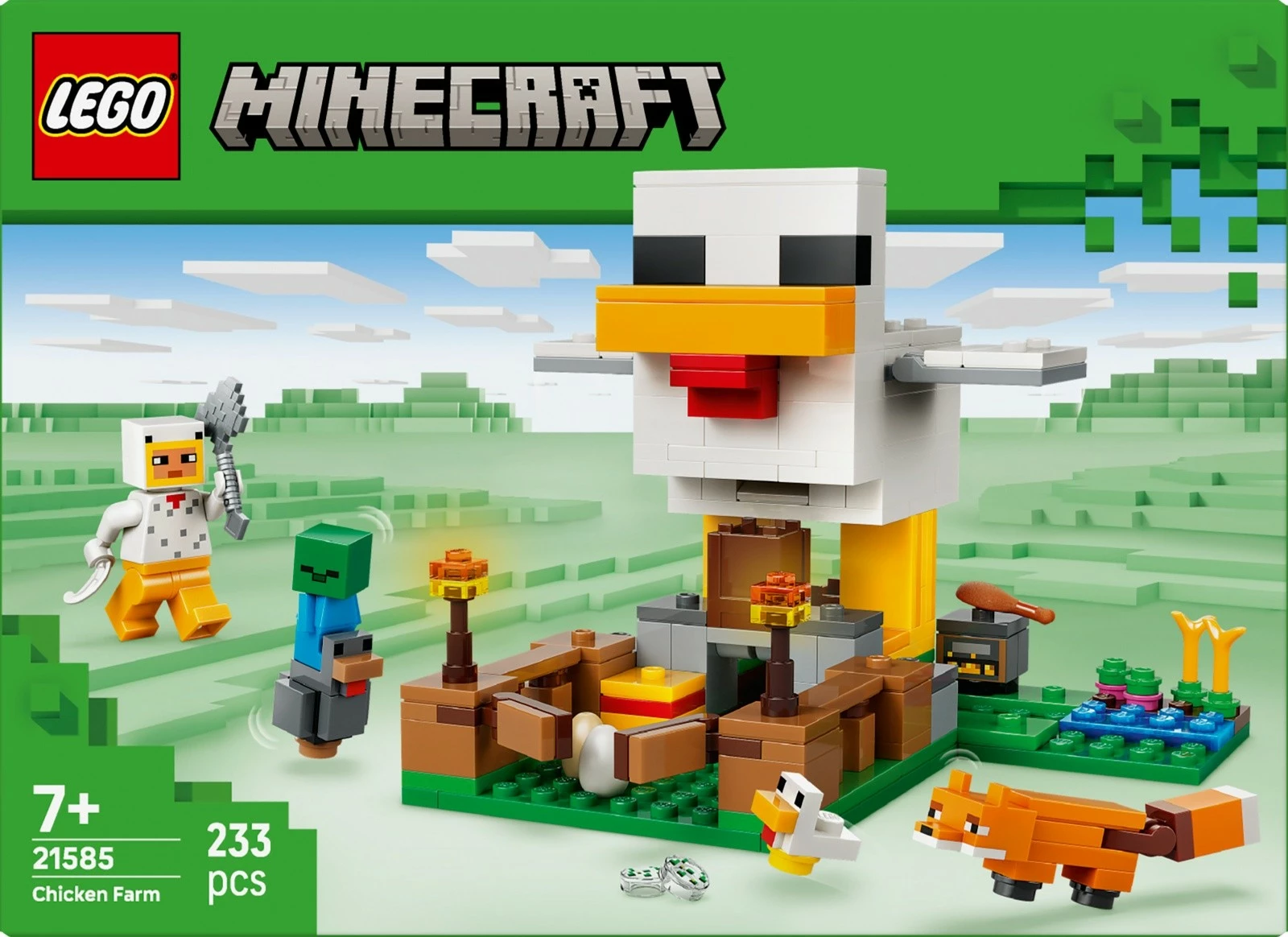 Set ndërtimi LEGO Minecraft 21585 Chicken Farm, 233 copa, 7+