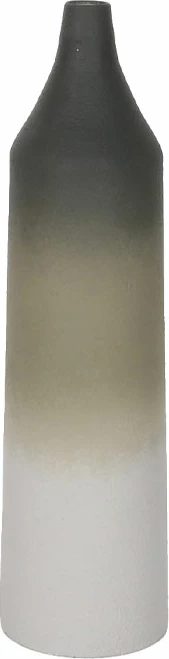 Vazo ORIN, metalike, ngjyrë e gjelbër e errët/ulliri/e bardhë, 20x20x76cm