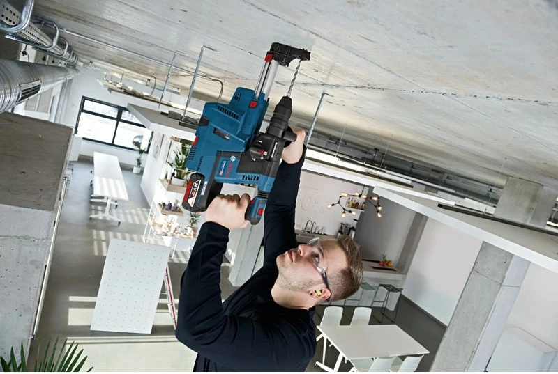 Çekiç elektrik Bosch GBH 18V-26F, brushless, 2x8Ah, SDS Plus, zi/kaltër/kuqe