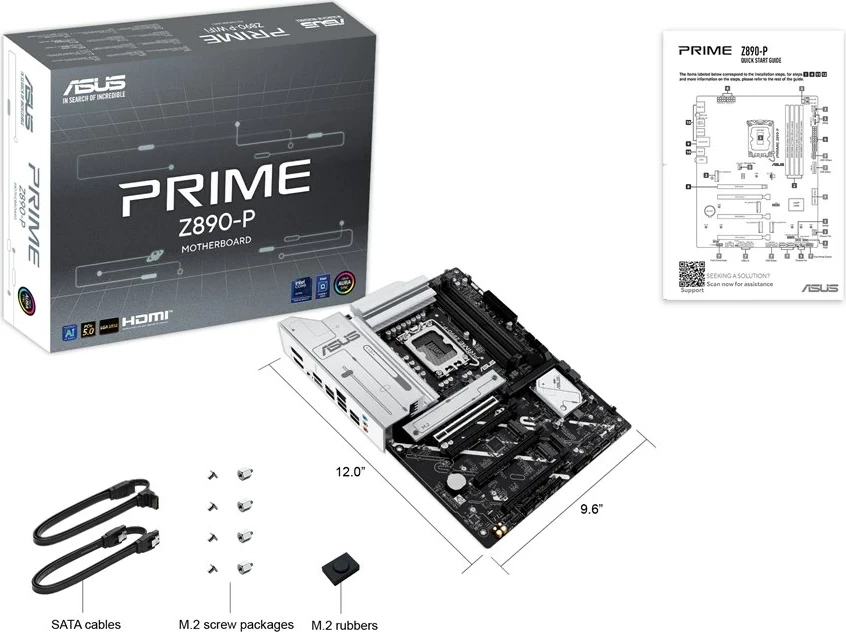Pllakë amë ASUS PRIME Z890-P, Socket LGA 1851, ATX, E zezë