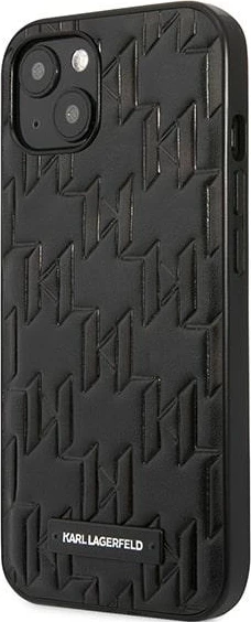 Mbështjellës Karl Lagerfeld Monogram Plaque për iPhone 13 mini, hardcase, e zezë