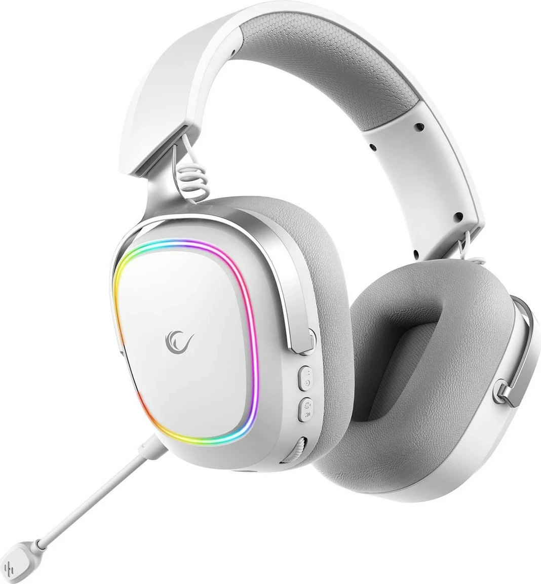 Kufje gaming Rampage RETSU, wireless, Bluetooth 5.3, RGB, mikrofon i ndashëm, bardhë