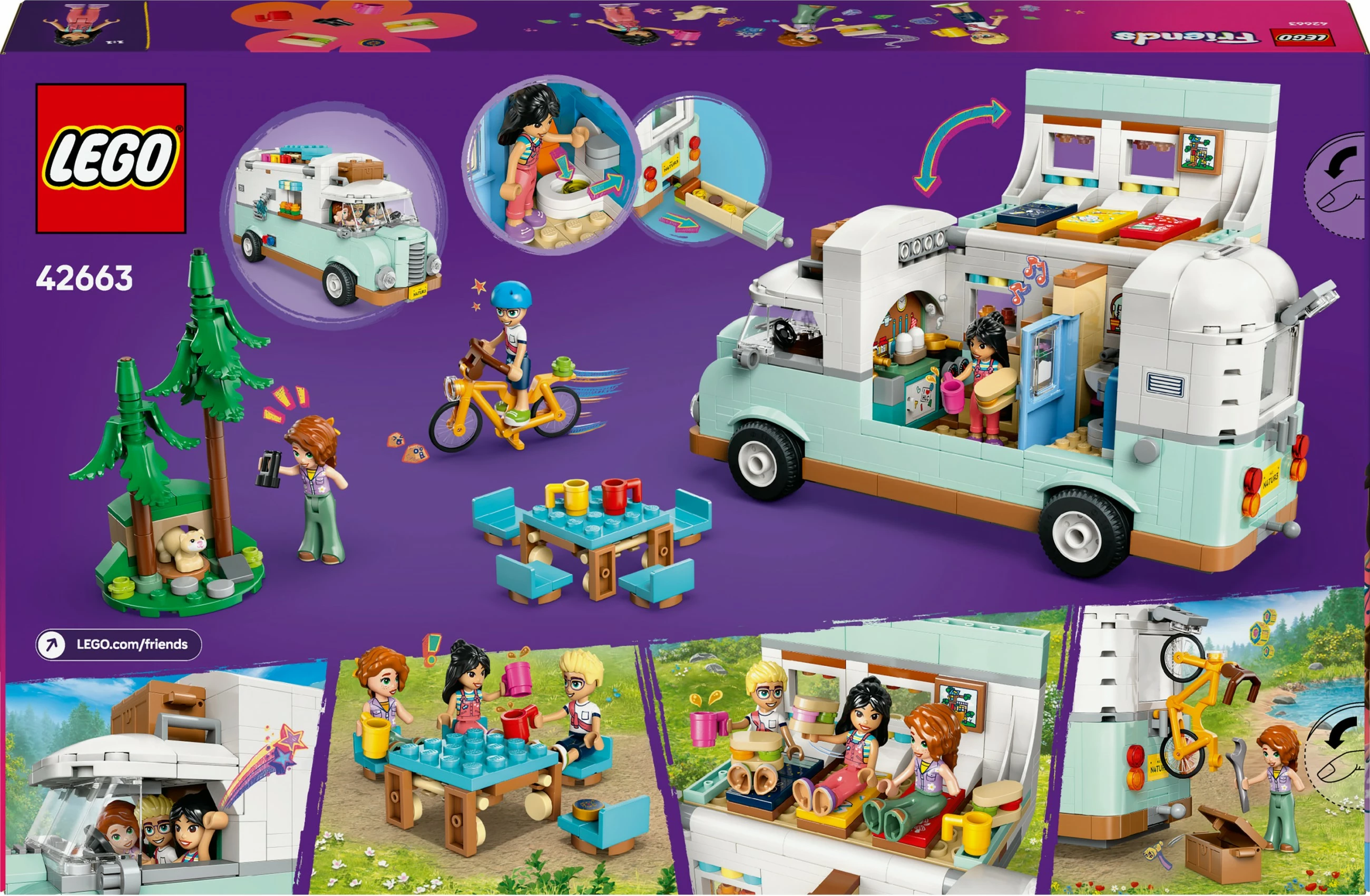Set ndërtimi LEGO Friends 42663 Wohnmobil, 778 pjesë, multikolor