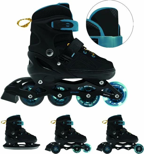 Rollera për fëmijë Spokey Quattro, të zeza