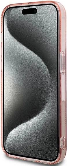 Mbështjellës Karl Lagerfeld IML Choupette Head & Monogram për iPhone 13 Pro Max, rozë