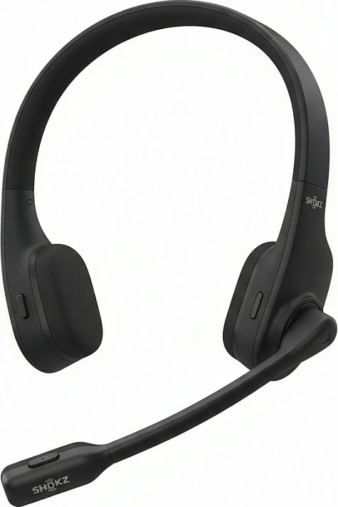 Kufje Shokz OpenComm2 2025 Industrial Version, Bluetooth, bone conduction, me mikrofon, të zeza