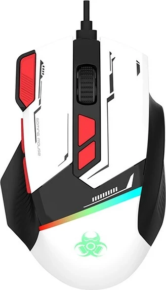 Maus gaming Tracer GameZone Spectra, USB e lidhur, 7200 DPI, RGB, e bardhë