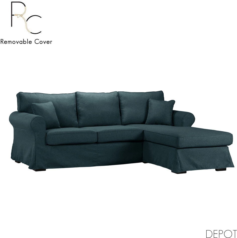 Këndare ASHLEY me mbulesë të heqshme, ngjyrë blu, 236x171x91