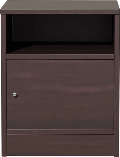 Komodinë anësore Foly me një sirtar, ngjyrë arre, 40x40x50cm