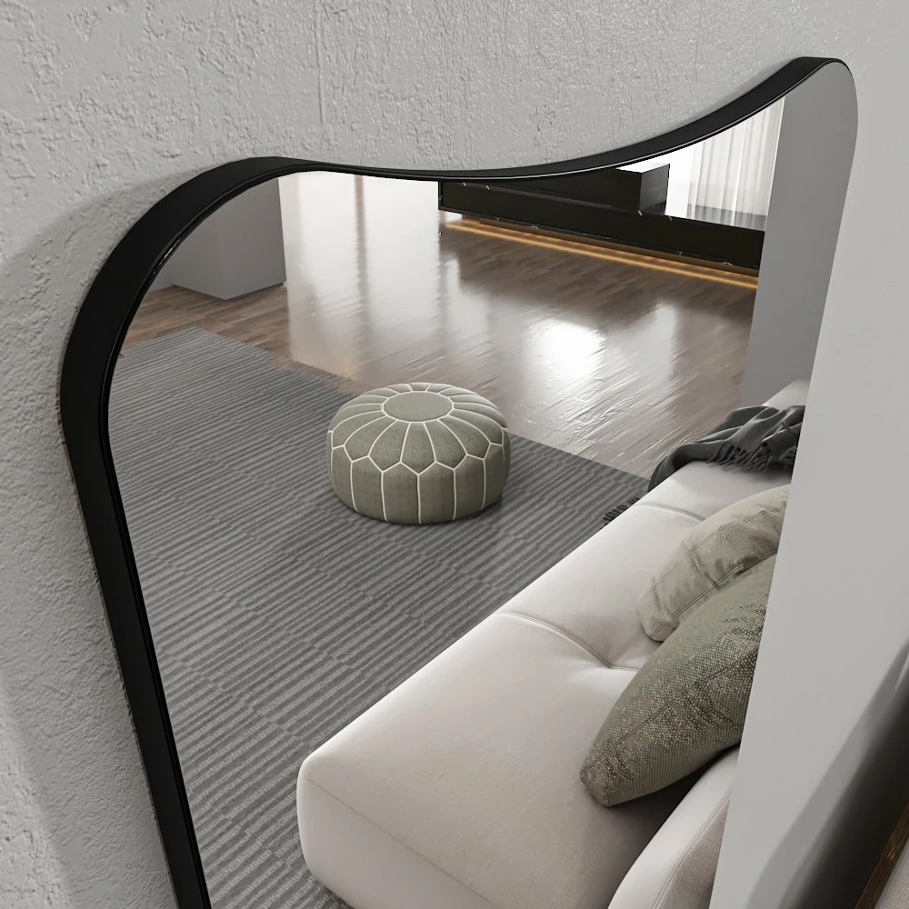 Pasqyrë Hanah Home, Vitros, ngjyrë e zezë, 55x150x2.2cm