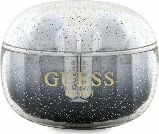 Kufje Guess GUTWSHDGKEEK TWS Bluetooth 5.3 me mikrofon, IPX4, USB-C, me kuti karikimi, të zeza