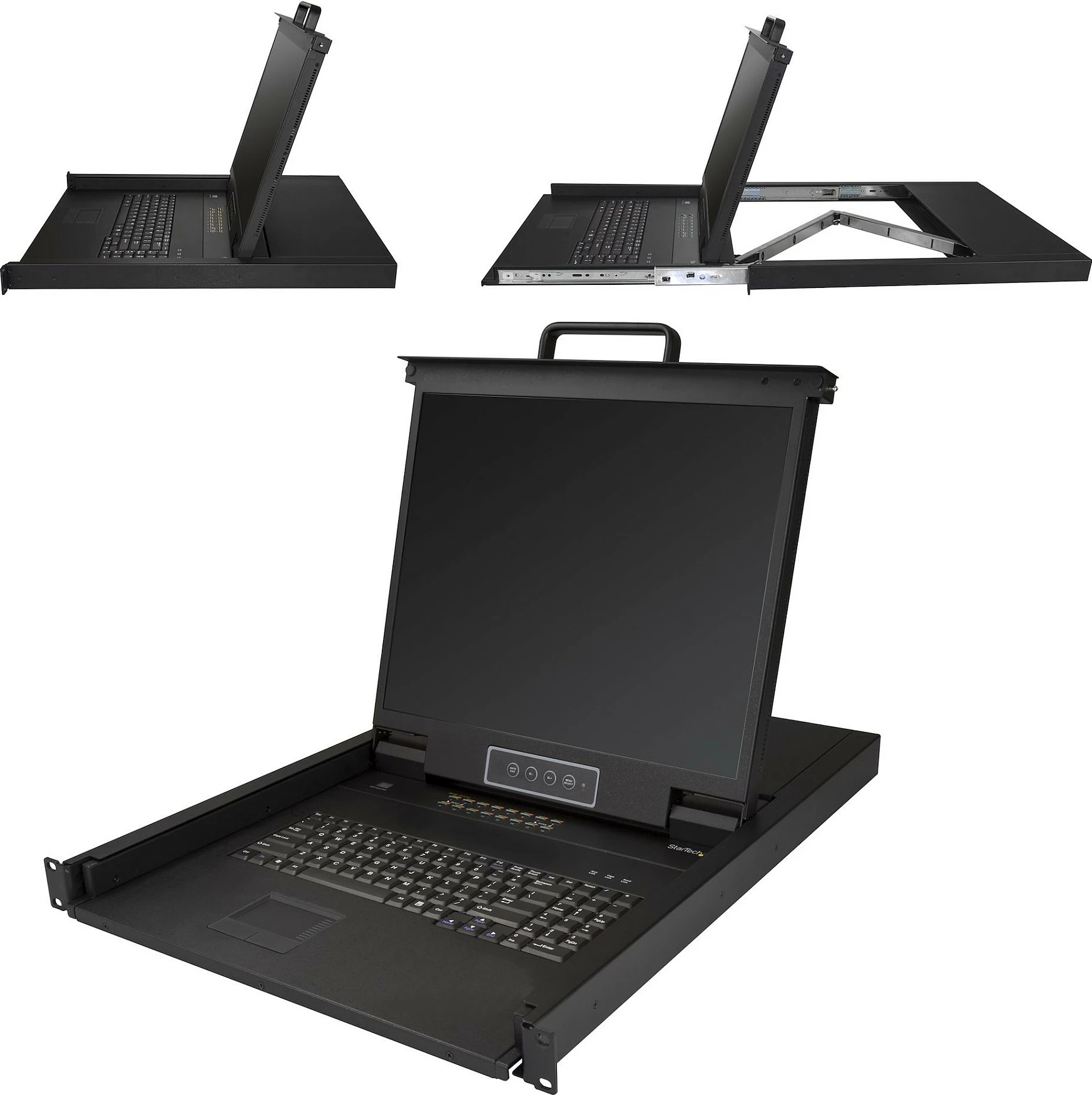 Konzolë KVM rackmount StarTech RKCONS1916K, 16-port, LCD 19", USB/VGA, e zezë