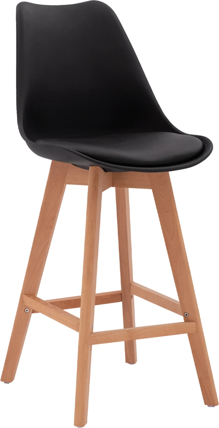 Karrige për bar Vegas FH8000.12, ngjyrë e zezë, 48x58x105 cm, set prej 4 copash