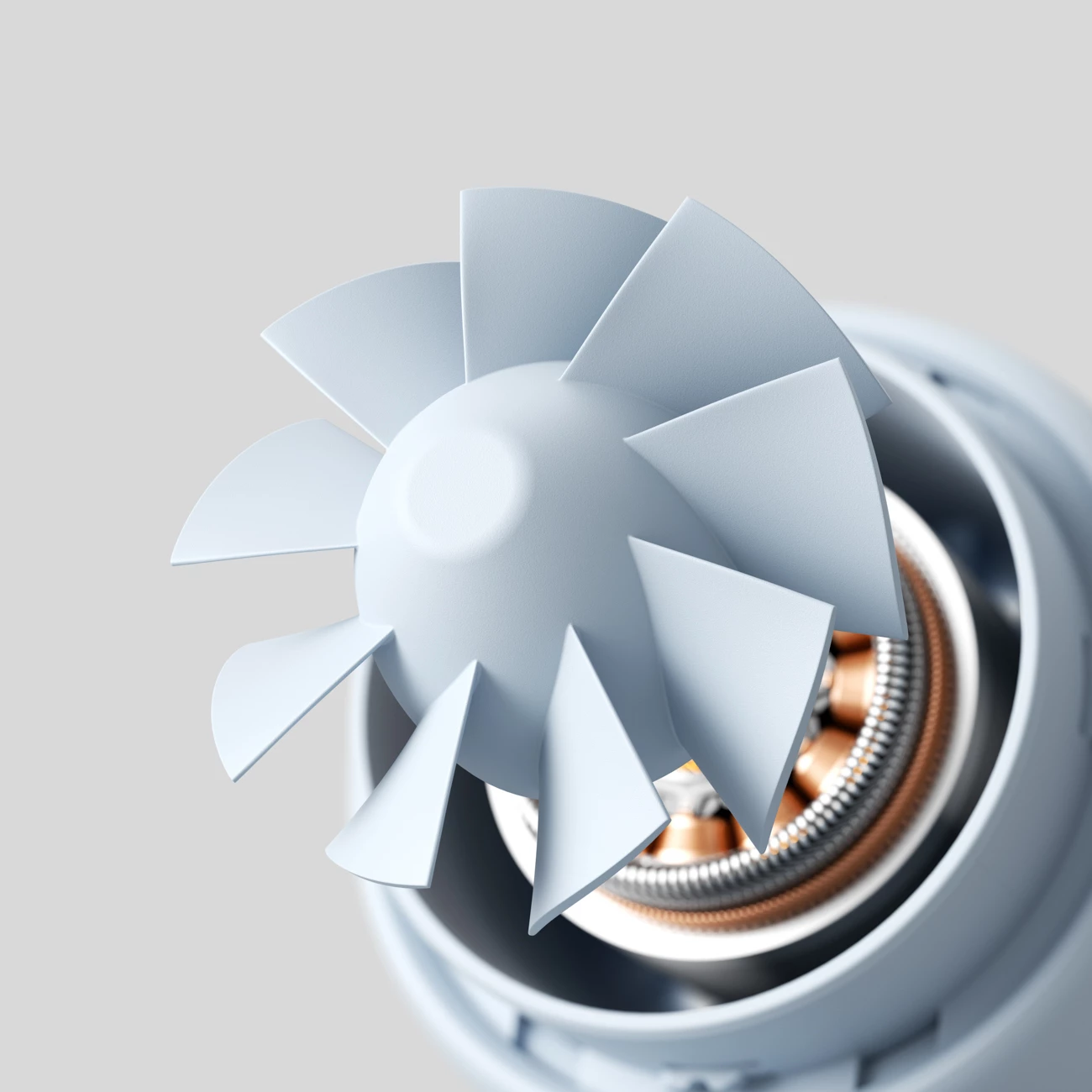 Ventilator mini për karrocë Jisulife Stroller Fan 4 5000mAh me kapëse metalike USB-C, blu