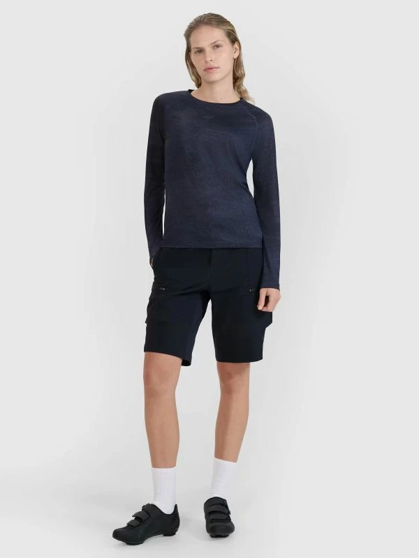 Fanellë me mëngë të gjata për femra 4f, për biçikletë