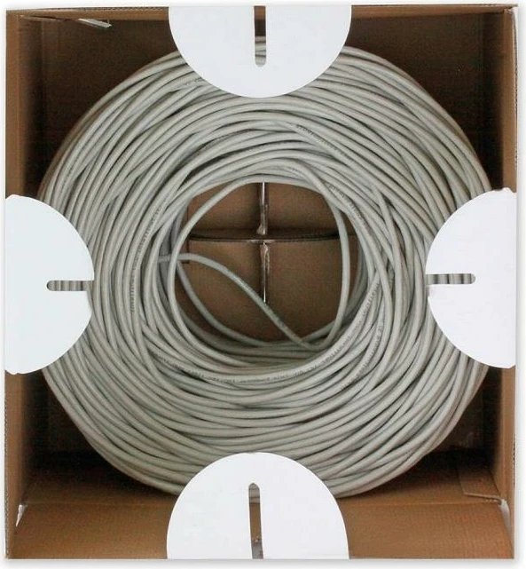 Kabl rrjeti Techly ITP6-CCA-305-GY Cat6 U/UTP 305m CCA 23AWG, gri, kuti 305m