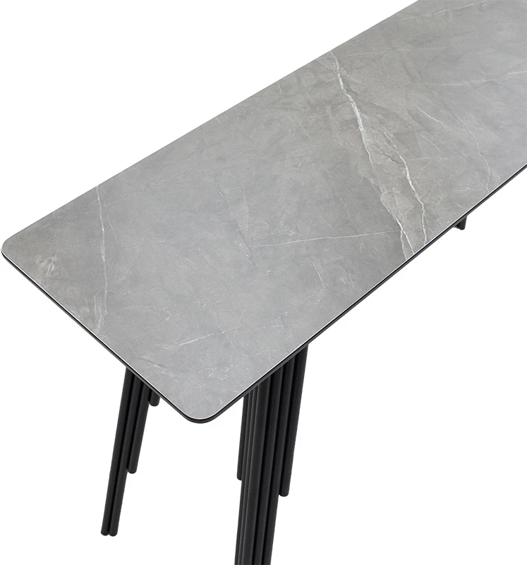 Konsolë Lifo MDF ngjyrë gri e errët çimento e zezë 120x40x75cm