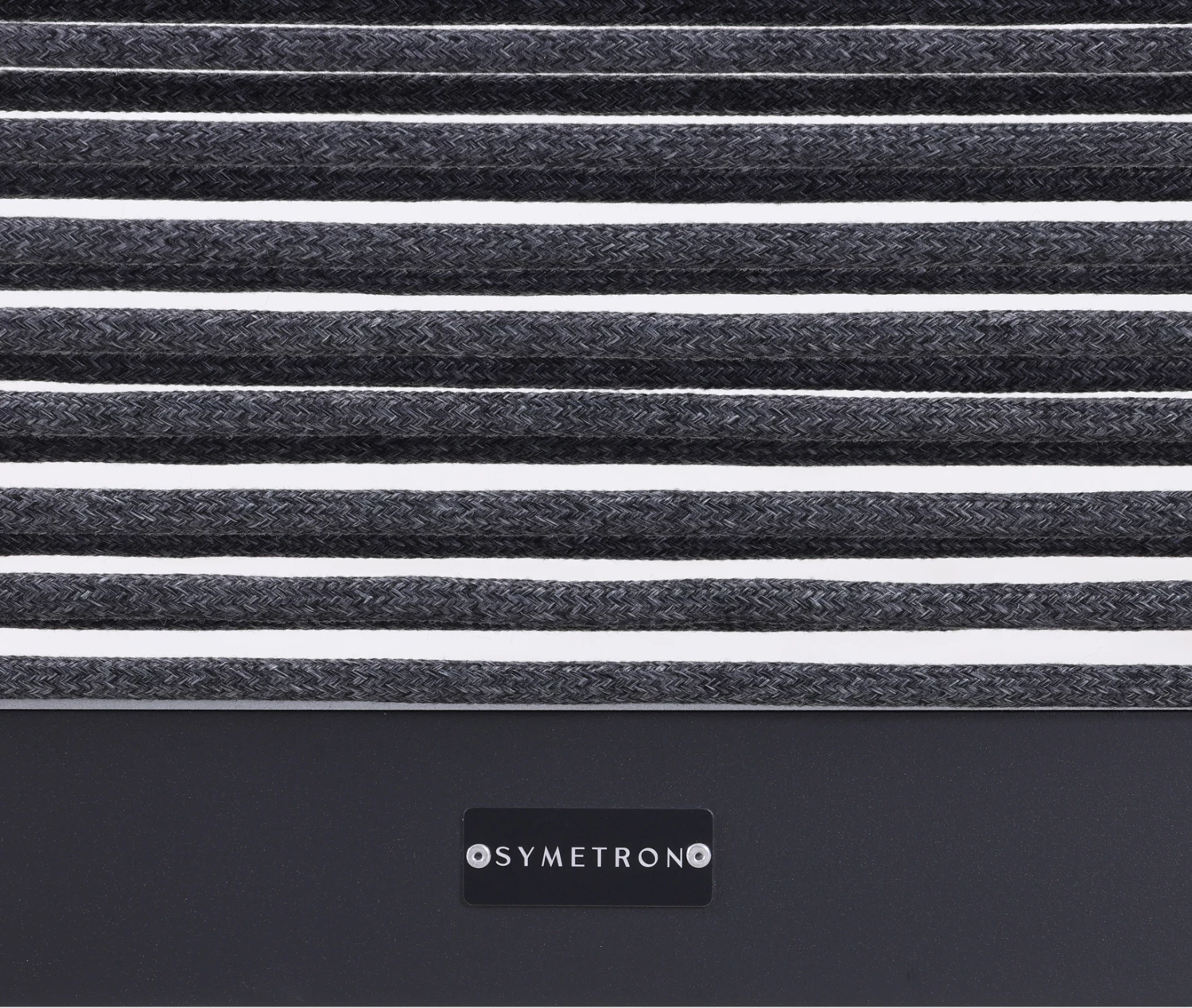 Ndarës dekorativ DELANOR, alumin & litar, ngjyrë qymyr, 120x178.5cm