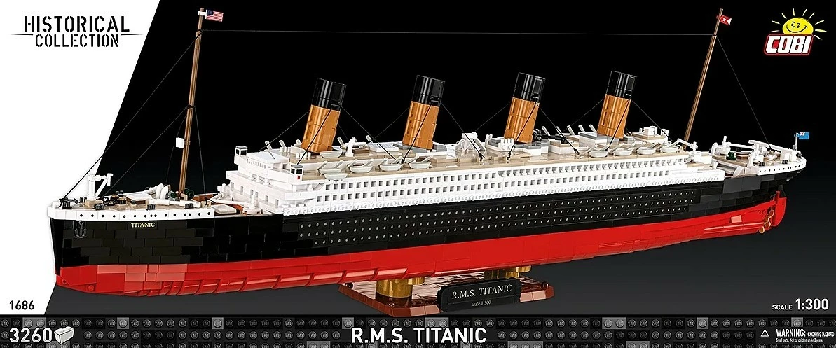 Set blloqesh ndërtimi Cobi Titanic COBI-1686, 3260 pjesë, Historical Collection, 91 cm