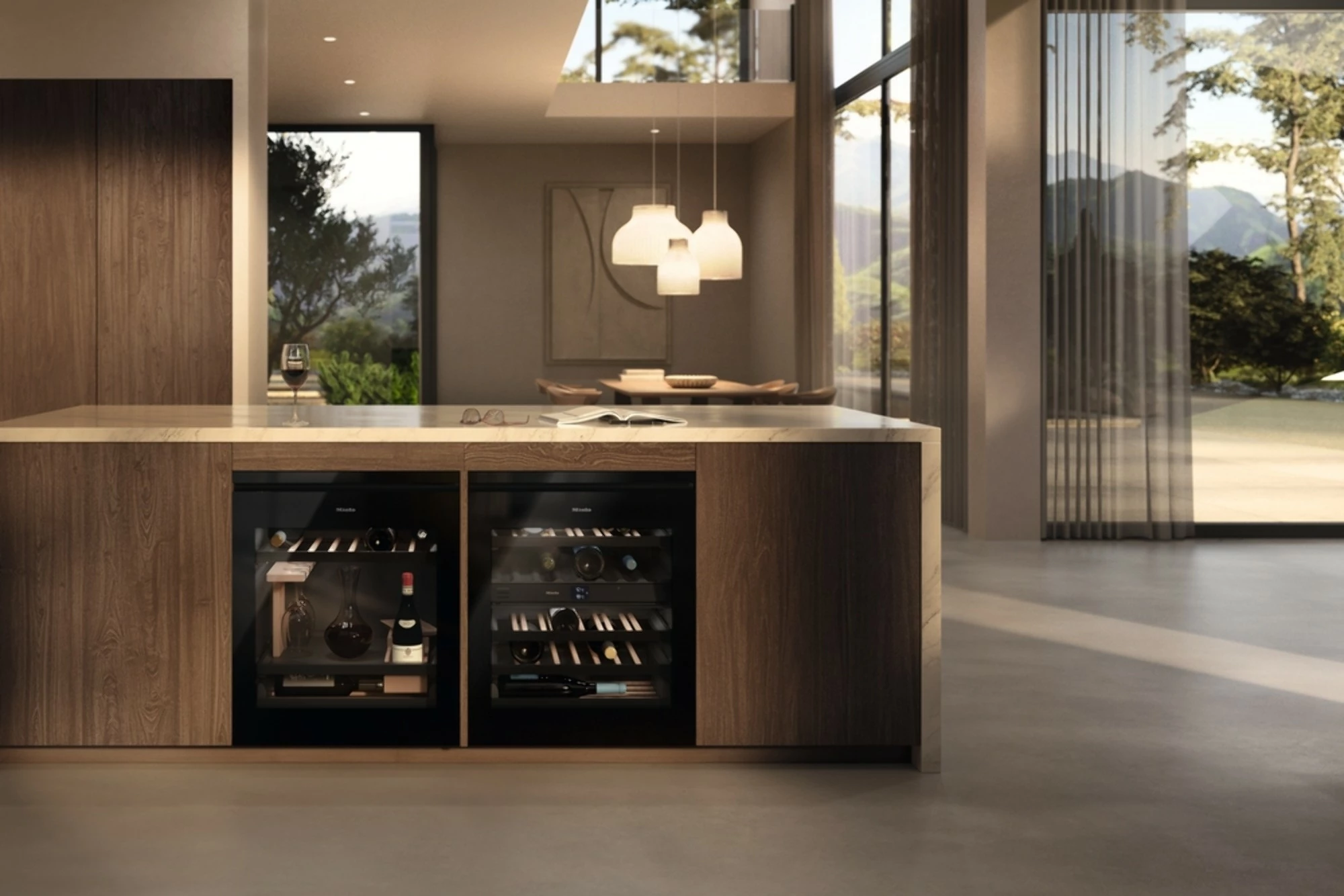 Frigorifer vere Miele KWTUS 7074 F, nën banak 82 cm, klasa e energjisë F, xham i zi obsidian