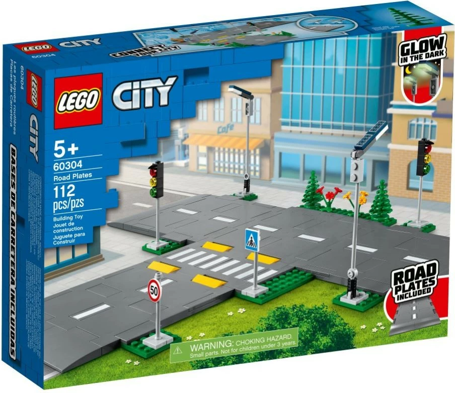 Set ndërtimi LEGO City 60304 pllaka rruge, 112 pjesë