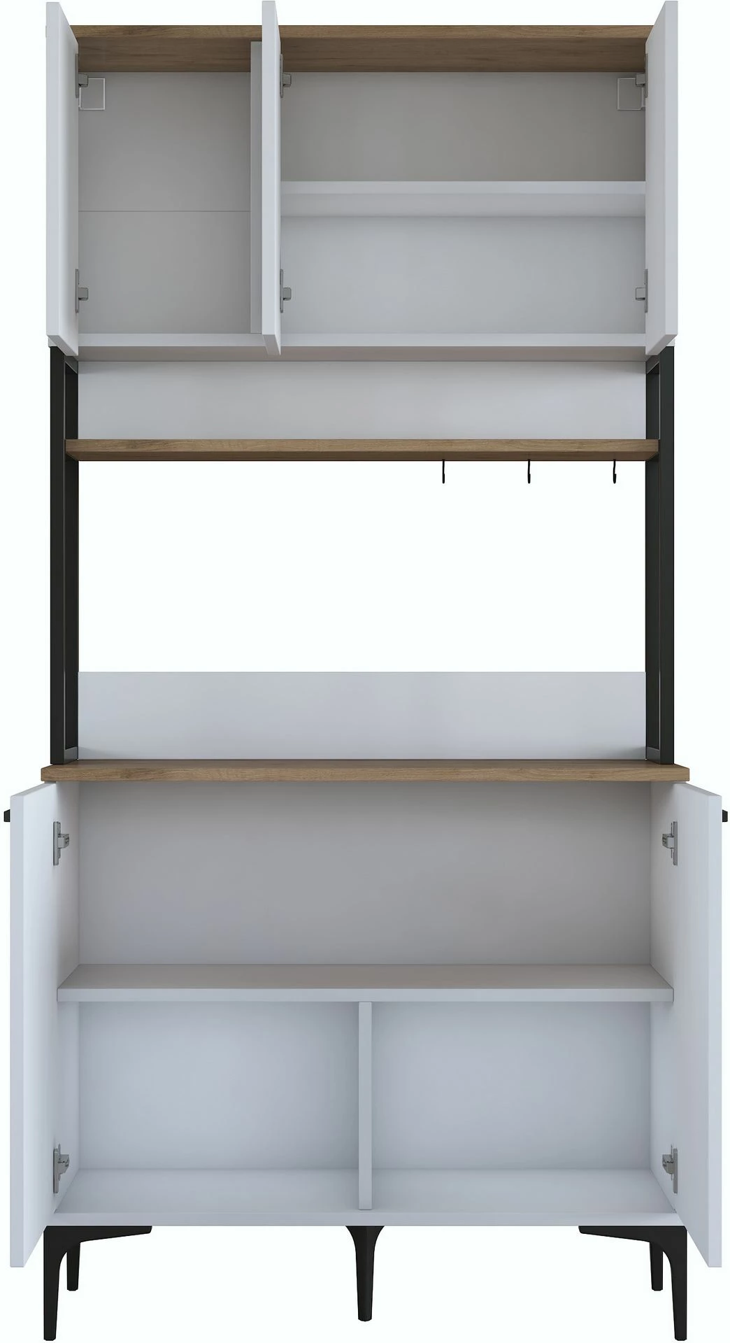 Dollap multifunksional, ngjyrë arre dhe e bardhë, Skye Decor, JE193 - 3799