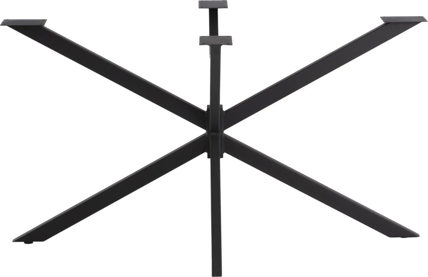 Bazë për tavolinë FH5917, metal i zi, dy kryqëzim, 130x72x71,5H cm