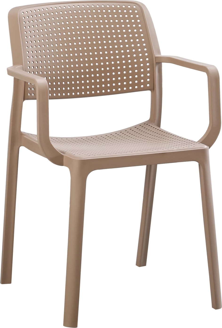 Karrige e jashtme COMFEE FH6102.04, polipropileni, ngjyrë kapuçino, 54x57x83H cm