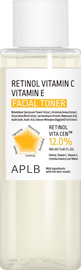 Tonik fytyre për femra APLB Retinol Vitamin C Vitamin E Brightening Face Toner, 160ml
