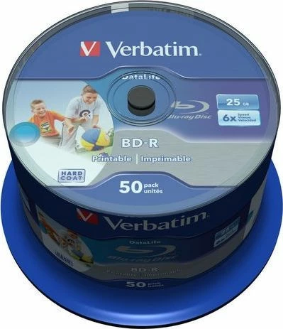 Disk BD-R Verbatim 43812 25 GB 6x, Printable, 50 copë