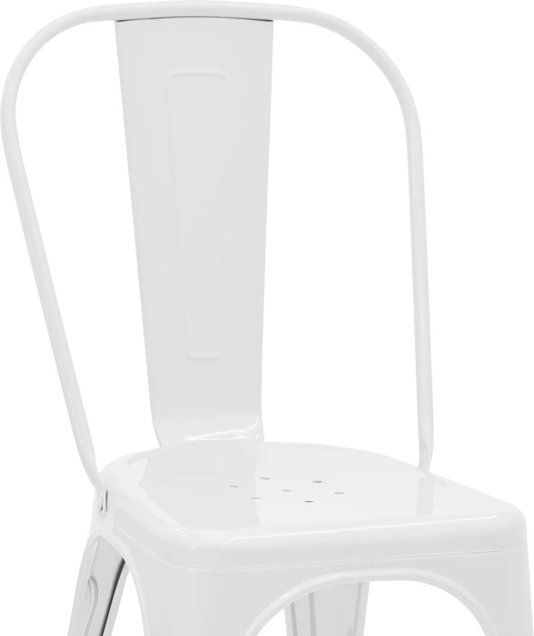 Karrige Utopia metalike e bardhë 44x44x85cm