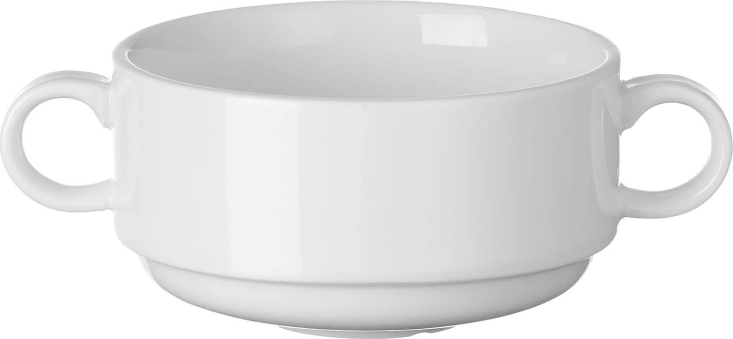 Kupë konsome Fine Dine Pure Bianco 250ml, e bardhë, set 6 copë