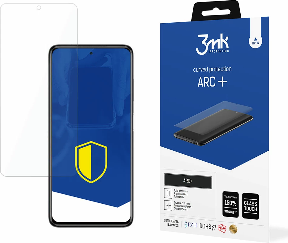 Folje mbrojtëse për ekran, 3mk ARC+, për Xiaomi Poco F3, Transparent