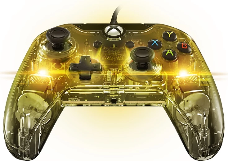 Kontrollor i lidhur për Xbox PDP Afterglow, RGB, kabllo e shkëputshme 10 m, transparent jeshil