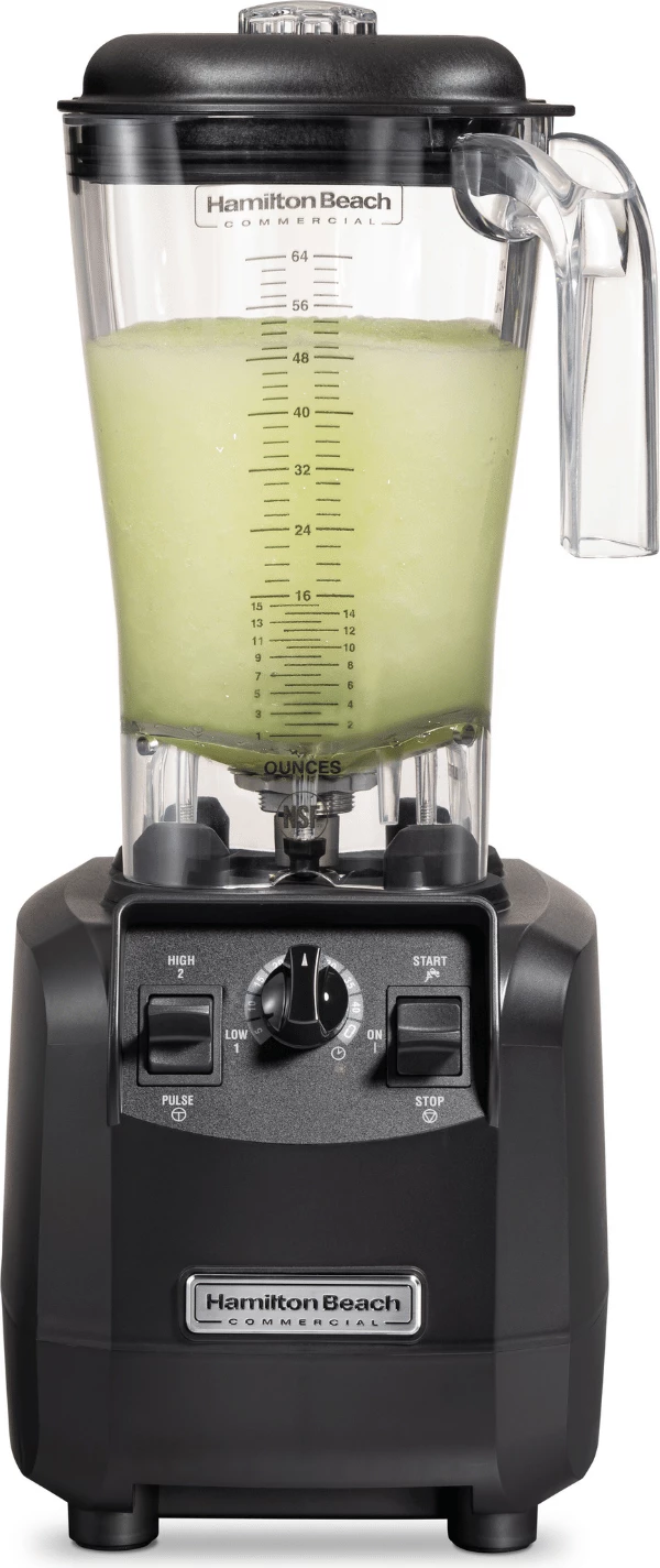 Blender performancë e lartë, Hamilton Beach Commercial Fury, 1.8 L, motor 3 HP, kohëmatës me fikje automatike, kavanoz BPA-free copoliester, 178x203x457 mm, e zezë