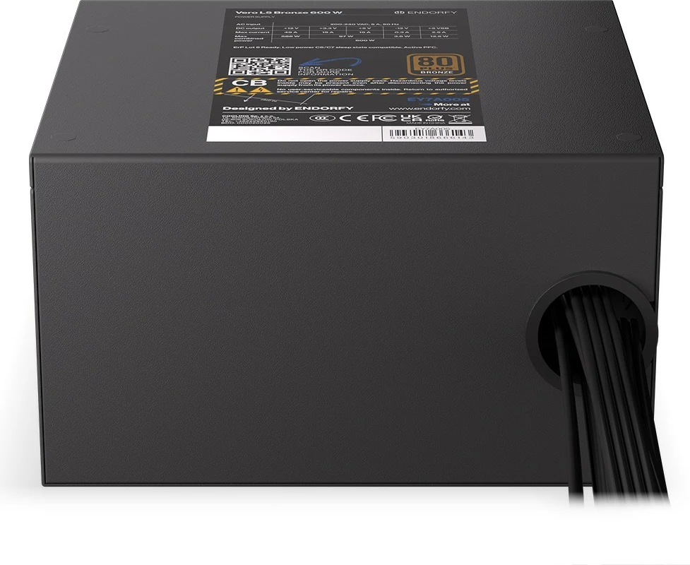 Kasë energjie Endorfy Vero L5 Bronze 600W, e zezë