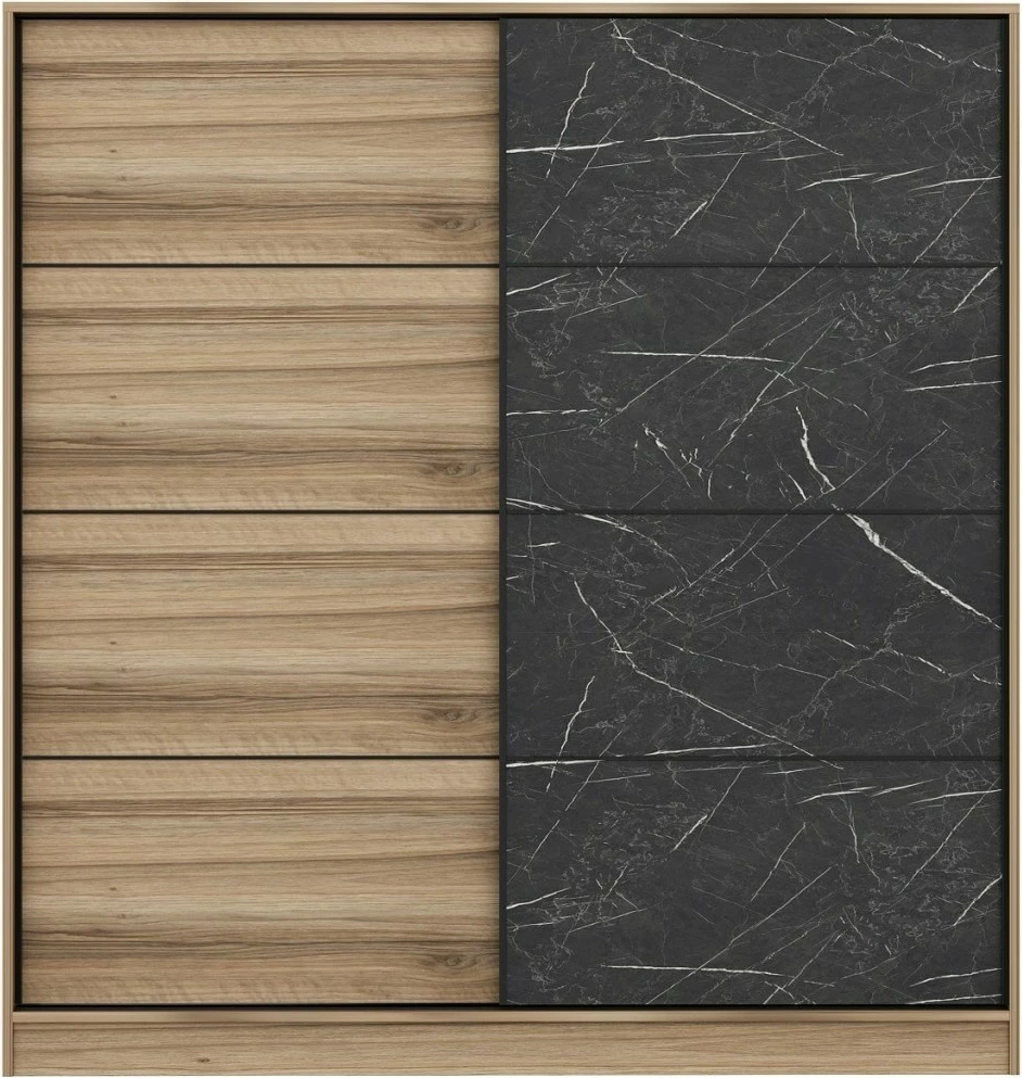 Dollap Skye Decor, ngjyrë dore dhe e zezë, 3981